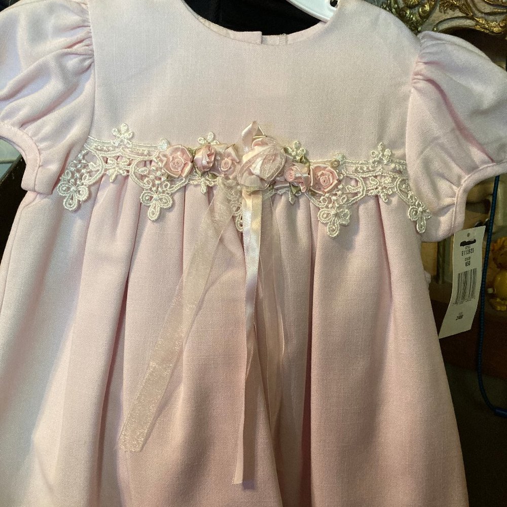 CUDDLE BEAR PRESENT PRETTY PINK DRESS HAS HEADBAND